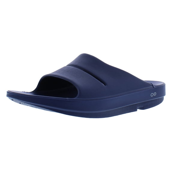 OOFOS Ooahh Slide Unisex Shoes Size 12, Color: Navy