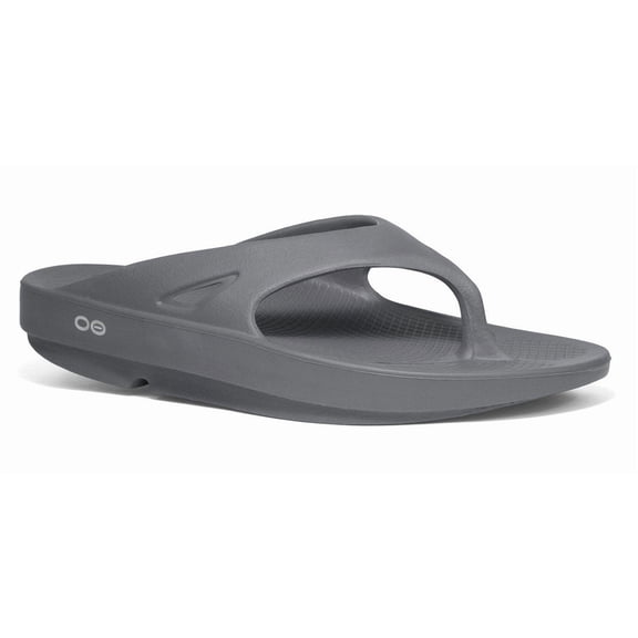 OOFOS Men's Thong Flip-Flops, Slate, 14 D(M) US