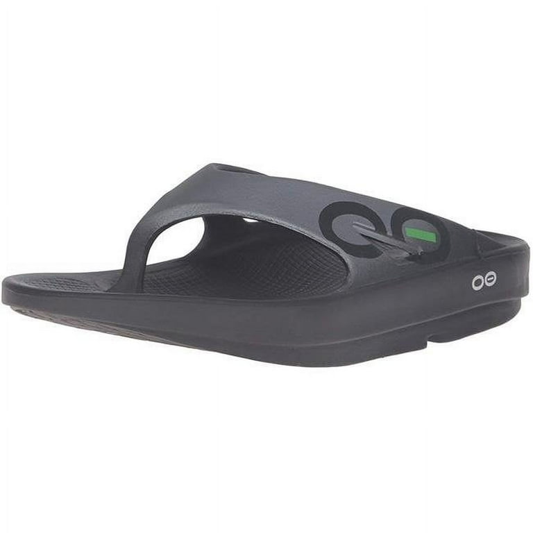 OOFOS Unisex Ooriginal Sport Thong Flip Flop Black Graphite 12