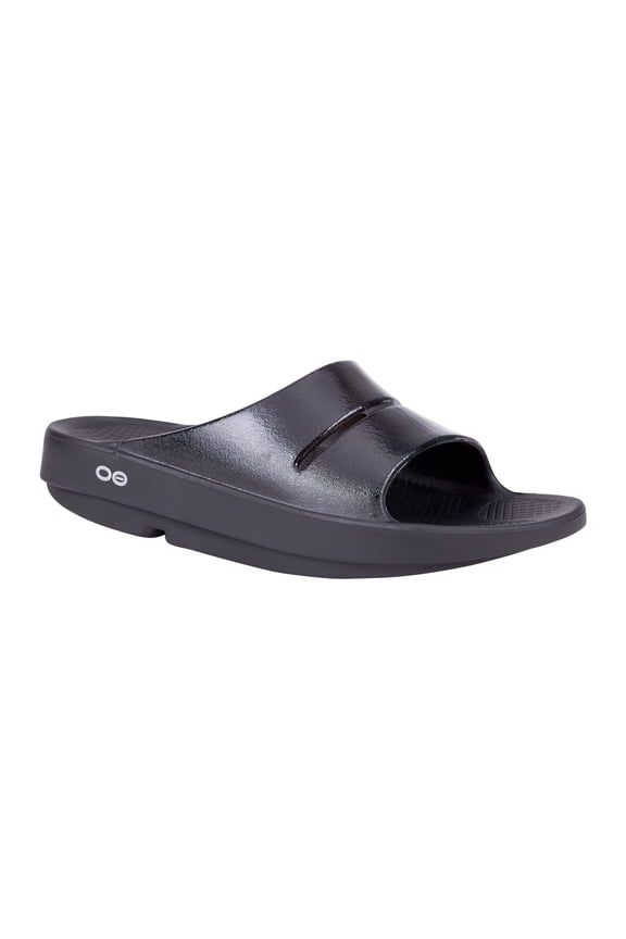 - Women's OOahh Luxe - Post Exercise Active Sport Recovery Slide Sandal - Black - W5