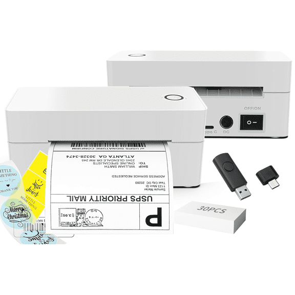 OOILOLN Bluetooth 4x6 Direct Thermal Label Printer for Small Business Monochrome Shipping Label Printing