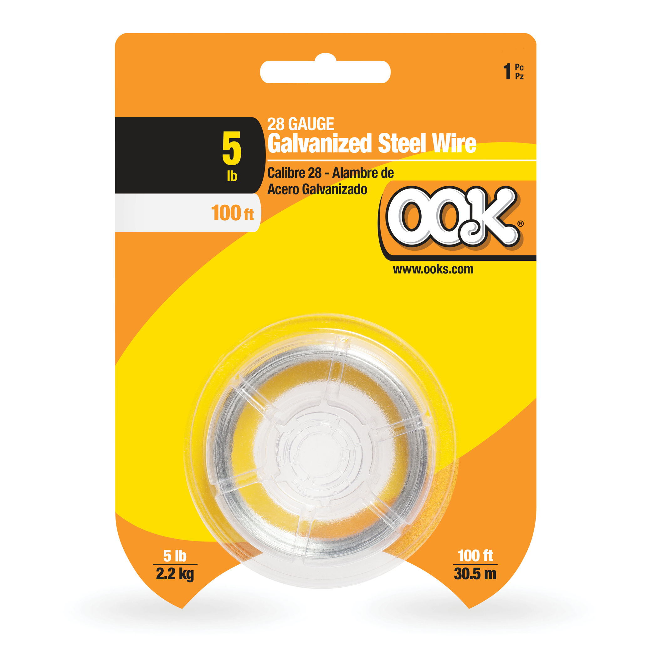 Ook Picture Hanging Wire, Steel Galvanized Wire, 19 Gauge, 50 ft