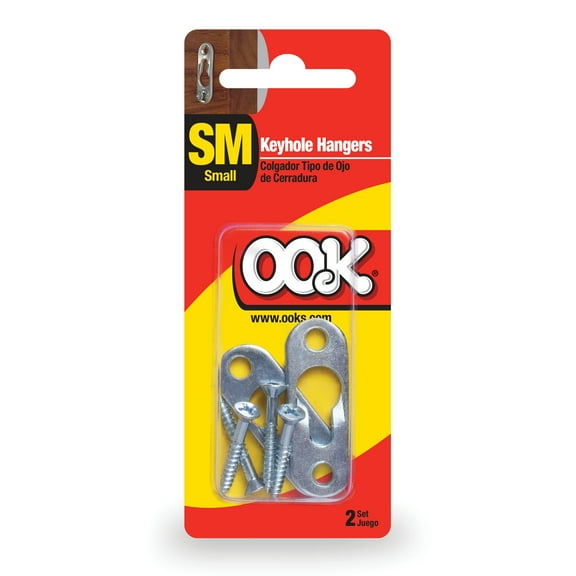 OOK 2 Hole Flat Key Blankhole Hanger, 20lbs, 2 Pack