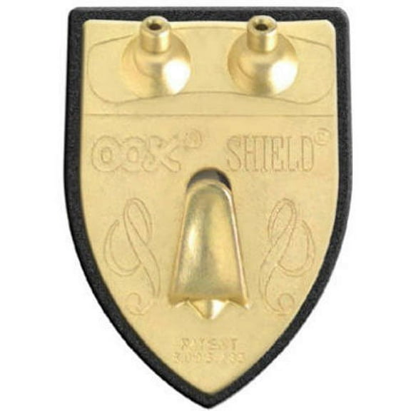 OOK 55005 Shield Picture Hanger Supports Up to 50 Pounds, Brass, 2-Count