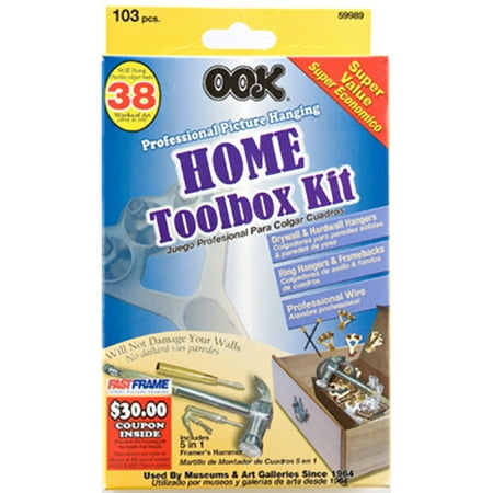 OOK Home and Professional Steel Picture Hanging Kit, Silver, (10-50lb), 38 Piece