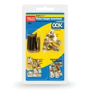 OOK KidSafe, Picture Hanger Kit, 75 lbs, up to 10 Pictures, Steel, Brass Finish, 24 Pieces