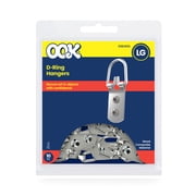OOK Large Steel D-Ring Picture Hangers, Zinc Finish, Silver, 10-Piece Set