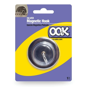 OOK Magnetic Hook, Silver, Zinc Plated, 1 Piece (9lb)