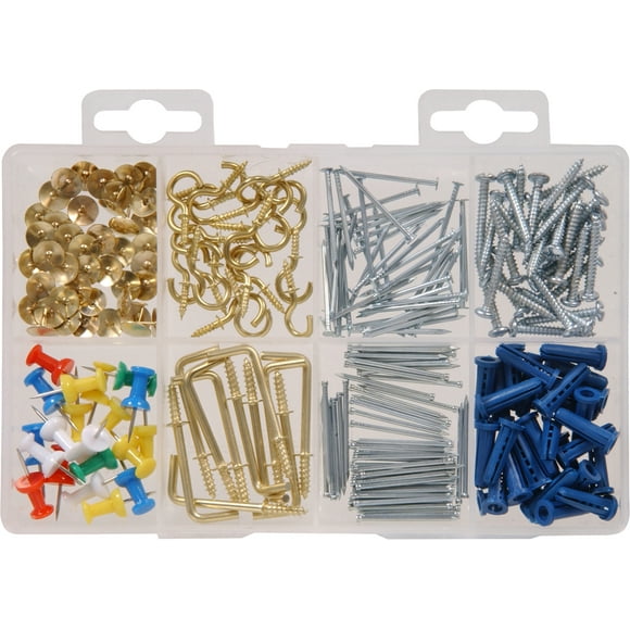 Ook Picture Hanging Kit, 5 lbs, Steel, Zinc Finish/Brass/Assorted Colors, 230 pack