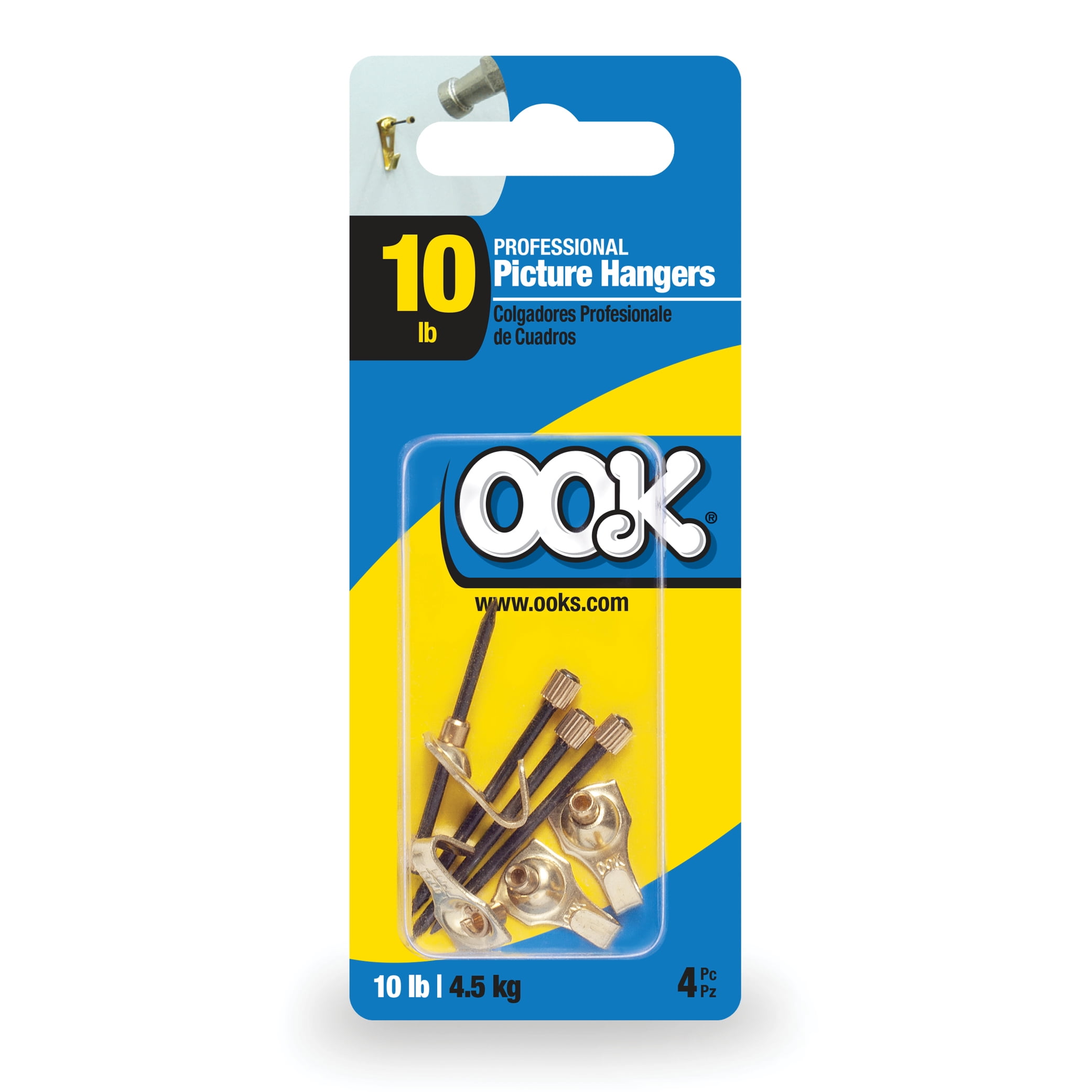 Ook Professional Picture Hanger 10 lb 4 pk Ook Professional Picture Hanger 10 lb 4 pk