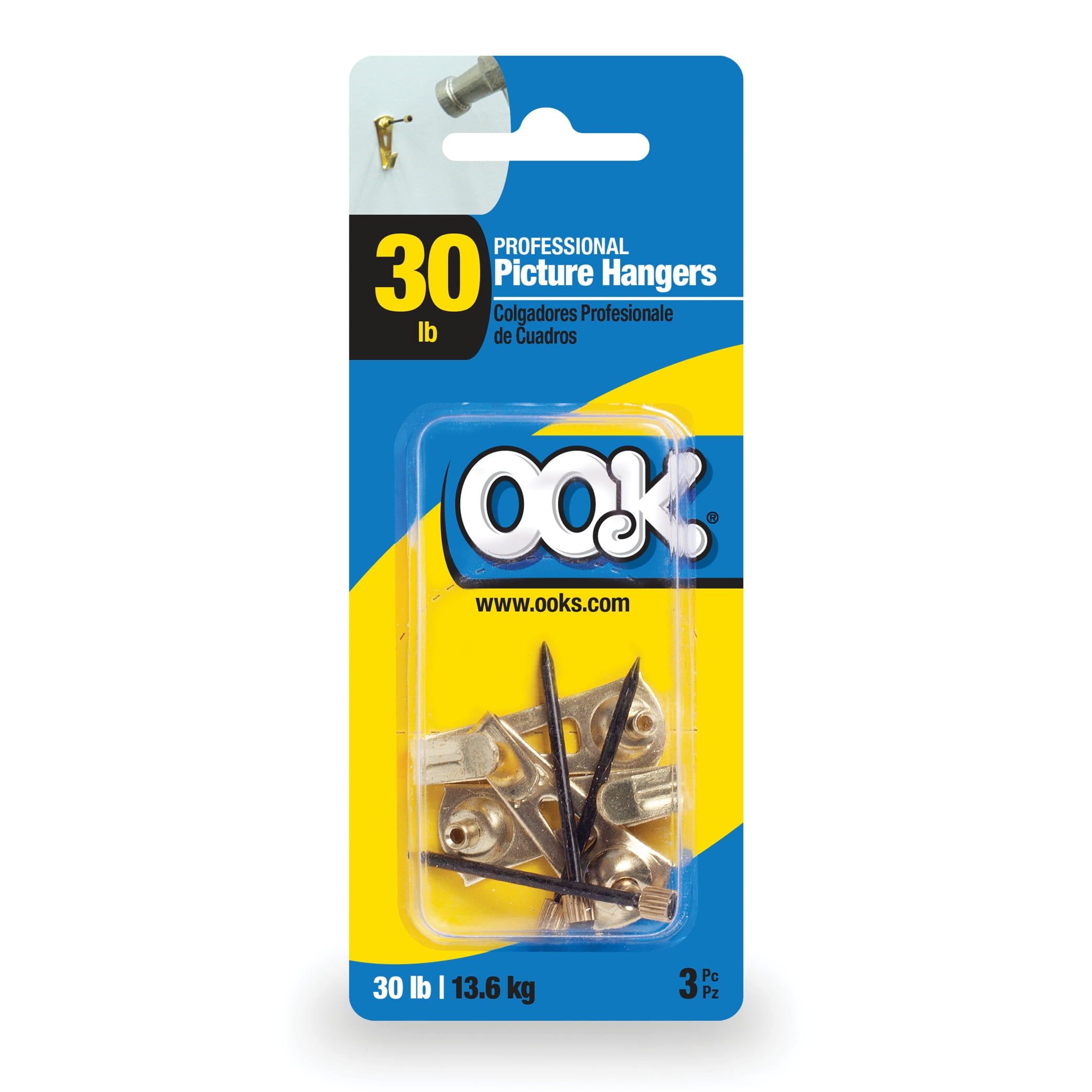 Ook Professional Picture Hanger 30 lb 3 pk Ook Professional Picture Hanger 30 lb 3 pk