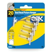 OOK ReadyNail Dual Head Picture Hanger, Steel (20lb) 6 Piece