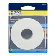 Ook Double Sided Removable Poster Tape, 10 ft, 1 lb, Rubber Adhesive, White, 1 roll