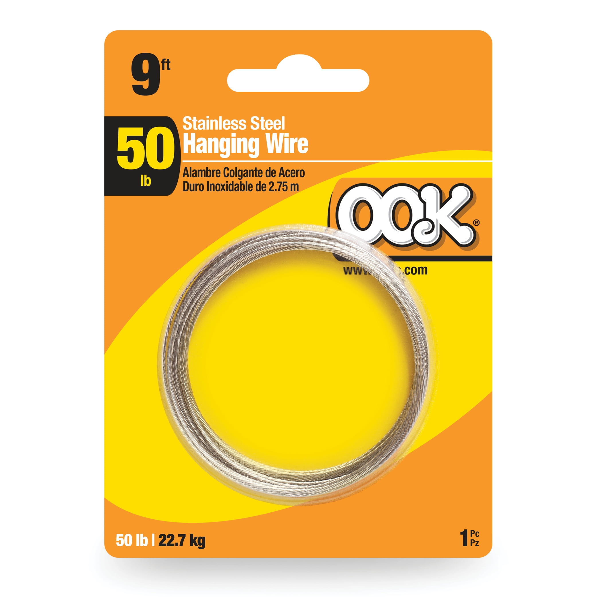 OOK 50120 Picture Hanging Wire, 9 ft L, Galvanized Steel, 5 lb 12 Pack  #VORG1759570, 50120