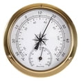 thumbnail image 1 of OOKWE 115mm Wall Mounted Thermometer Hygrometer Barometer Watch Tidal Clock Weather Station Indoor Outdoor, 1 of 19
