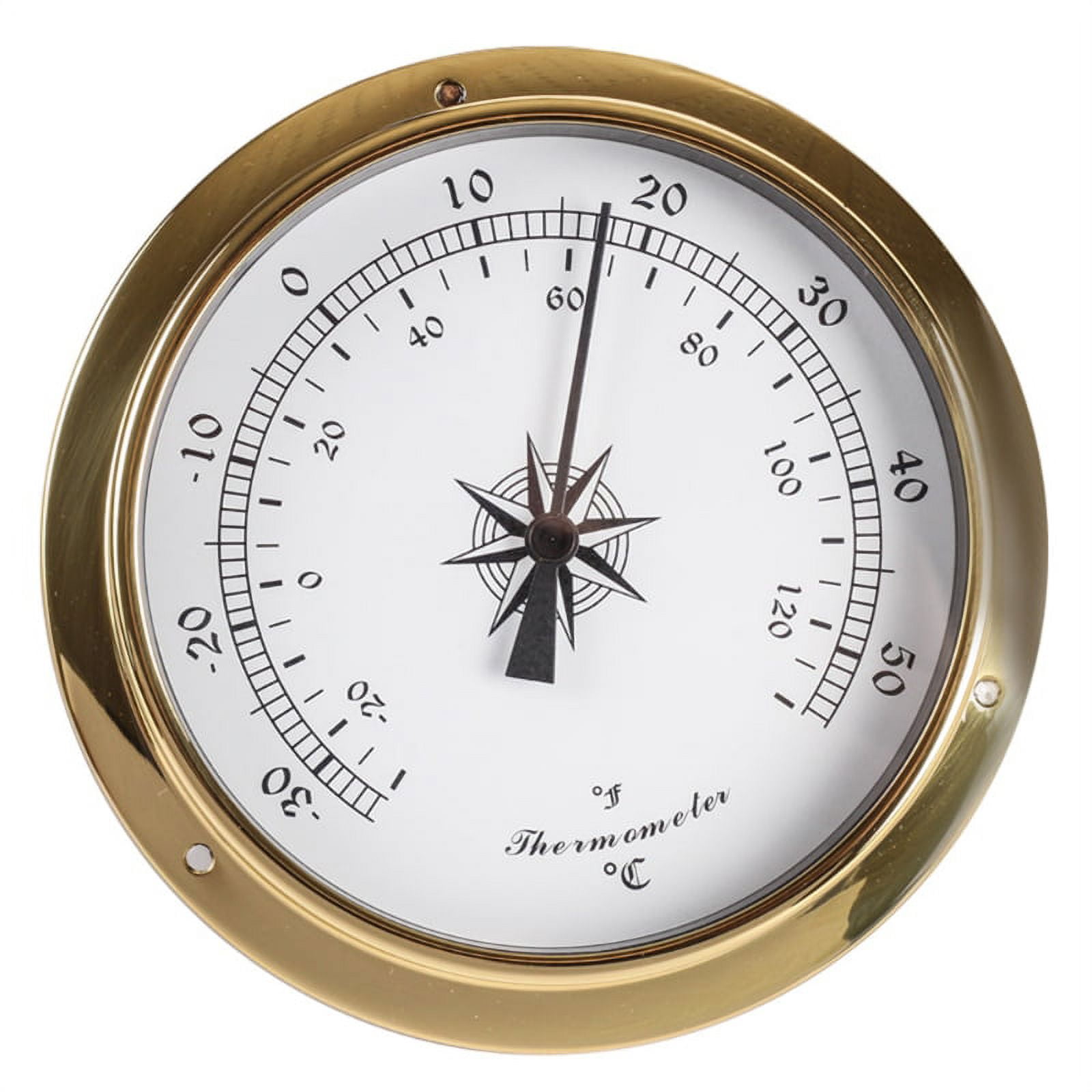 Outdoor Barometer Thermometer Hygrometer - 5in Barometer Weather Station,  Barometer for Home Wall, Fishing Boat, Baby Room, Office