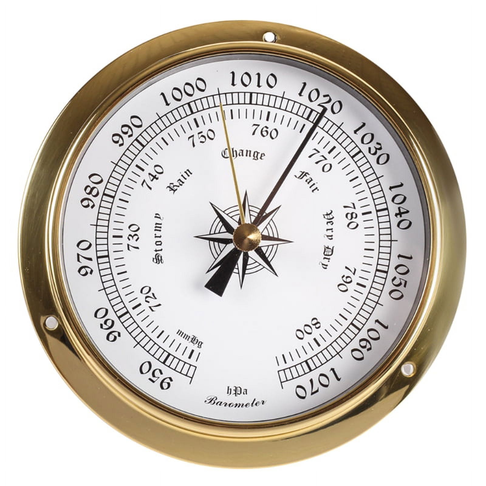 OOKWE 115mm Wall Mounted Thermometer Hygrometer Barometer Watch Tidal Clock Weather Station Indoor Outdoor