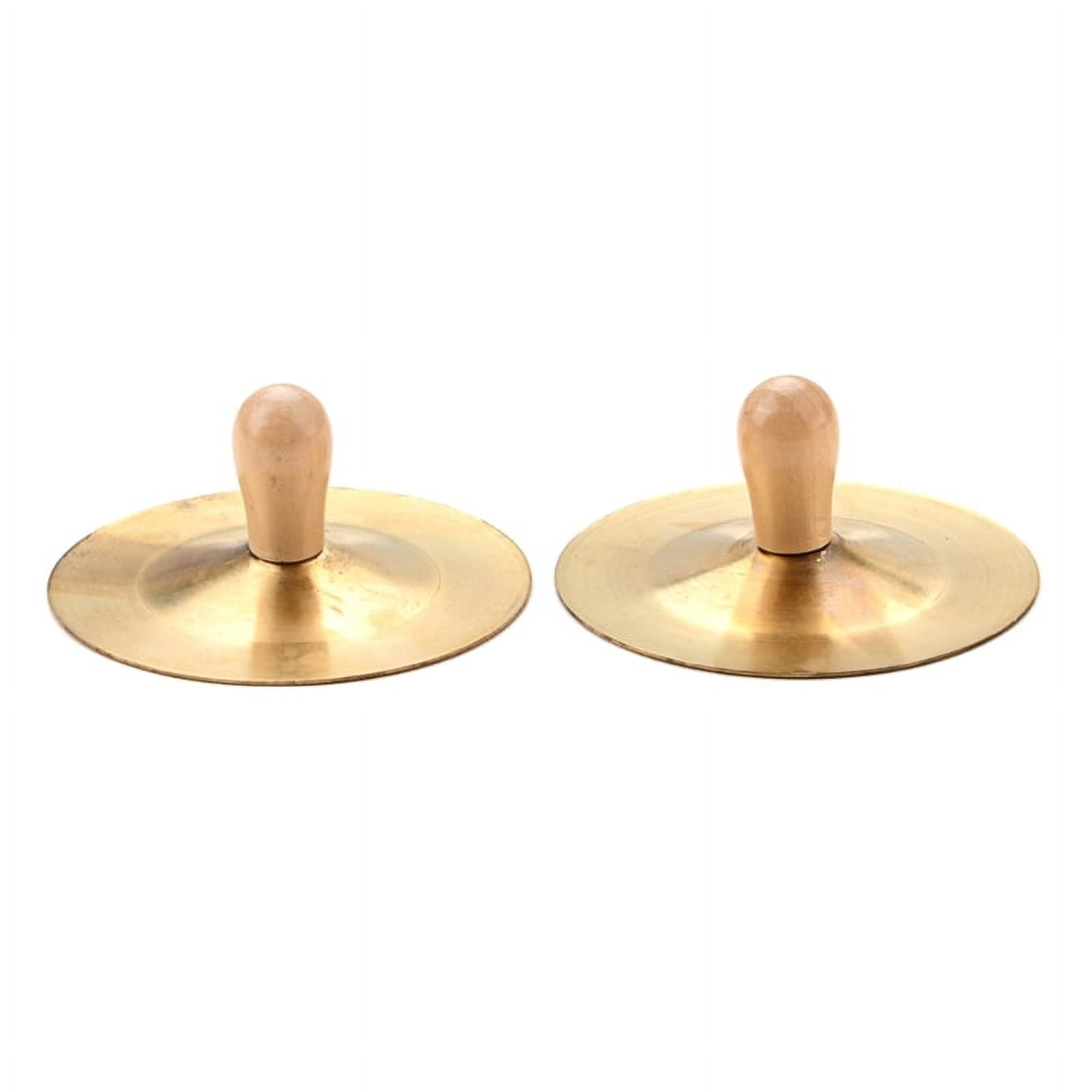 OOKWE 2 Pieces Hand Cymbal with Handles Kids Finger Cymbal 3.5Inch ...