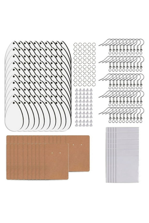 250 Pcs Sublimation Blank Teardrop Earrings DIY Craft for Christmas Halloween