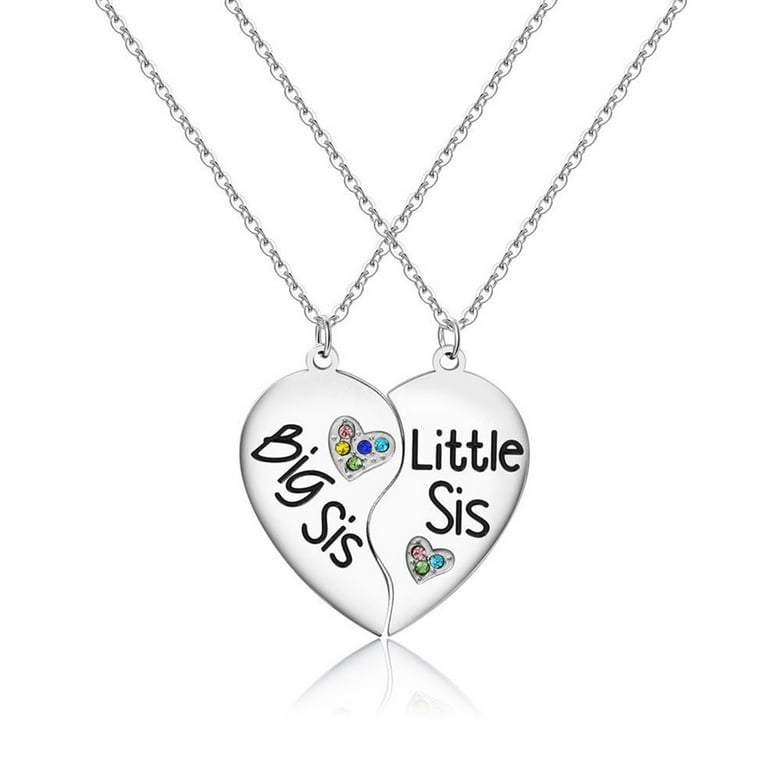 OOKWE Big Little Sister Jewelry Set, 2-Pc Stainless Steel Half - Main Image