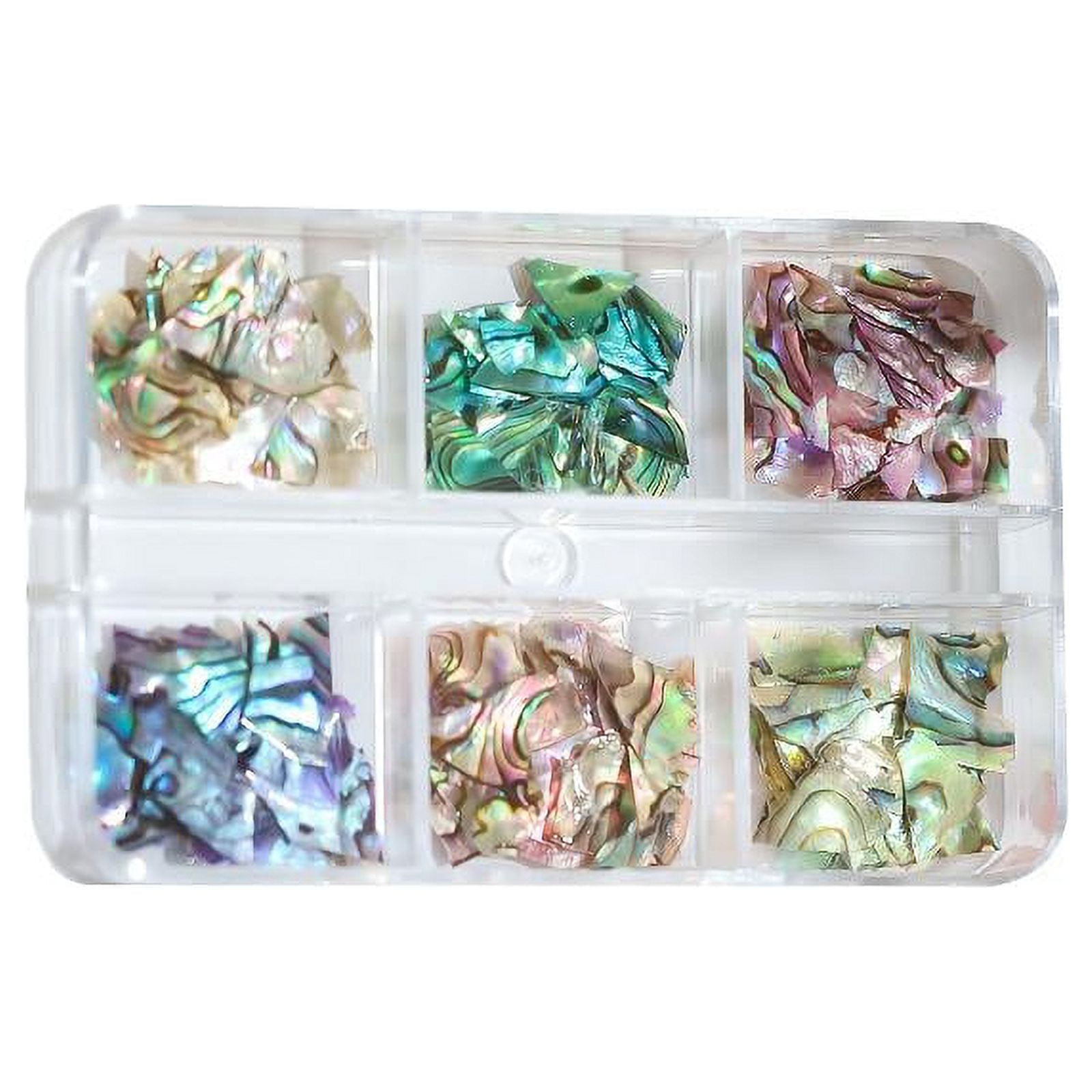 OOKWE 3D Irregular Nail Art Abalone Seashell Slices Colorful