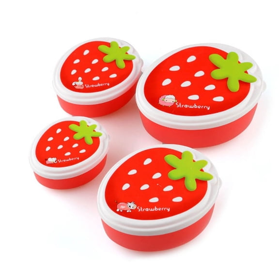 OOKWE 4 Pcs Plastic Food Storage Containers with Lid Set Leakproof Meal-Prep Container