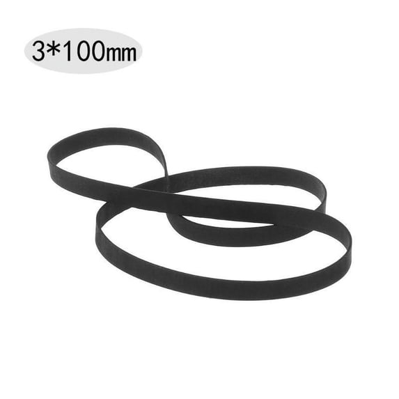 OOKWE 45-120MM Replacement Turntable Belt Rubber Flat Drive Belt for Record Player Walkman DVD CD-ROM Repeater 3mm Wide Belt
