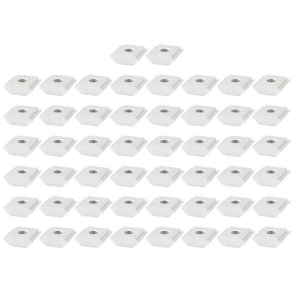 OOKWE 50Pcs Aluminum Alloy Solar Panel Mounting Brackets Mid Clamp M8 T-Sliding Nut