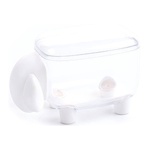 OOKWE Clear Sheep Qtip Dispenser for Cosmetic Pads Cotton Swabs Paper Clips Pushpins