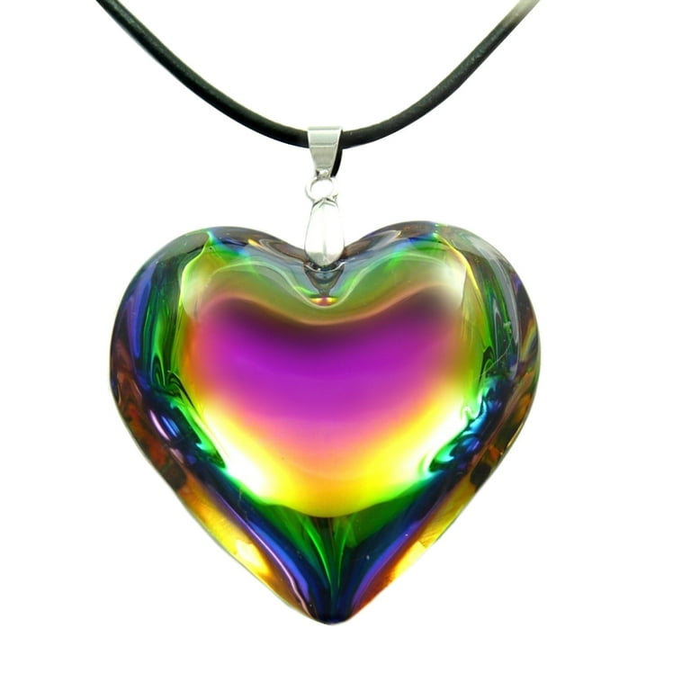 ☆Hei☆ crystal heart necklace HE23WINFG635XXFR OOKWE Crystal Glass Heart Necklace Fashion Pendant Necklace