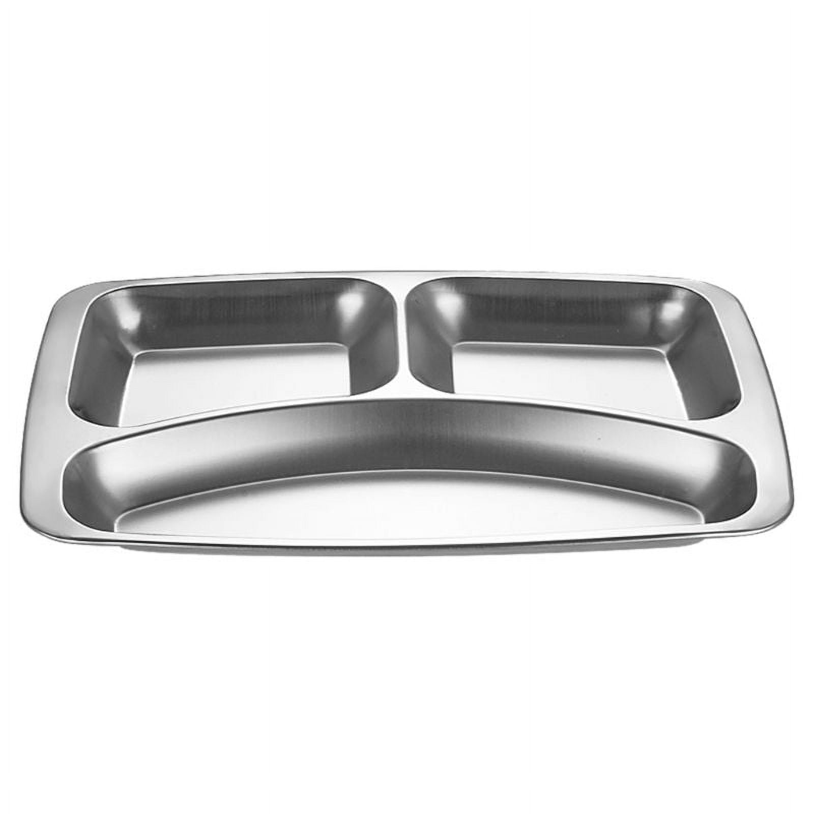 OOKWE Divided Dinner Tray Stainless Steel Kids Toddlers Babies Tray BPA Free