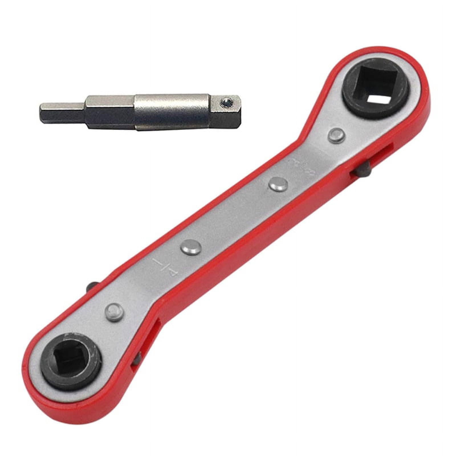 OOKWE Hvac Service Wrench Refrigeration Service Wrench with Hex 1/4" 3/8" 3/16" 5/16"