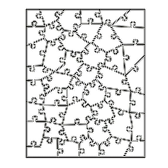 OOKWE Jigsaw Puzzle Cutting Die Template Irregular Puzzle Combo Design Decorative Die