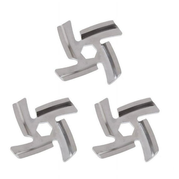 OOKWE Meat Grinder Blade Food Grinding Blade Stainless Steel Knife Cutter Replacement for Size 5 Meat Grinder Stand Mixers