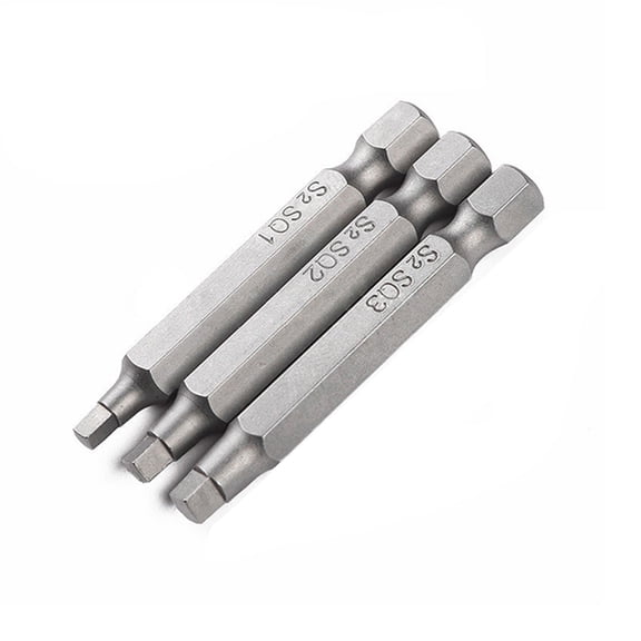 OOKWE Square Drill Bit Set with Magnetic Heads Square Screwdriver Bit Power Tool S2