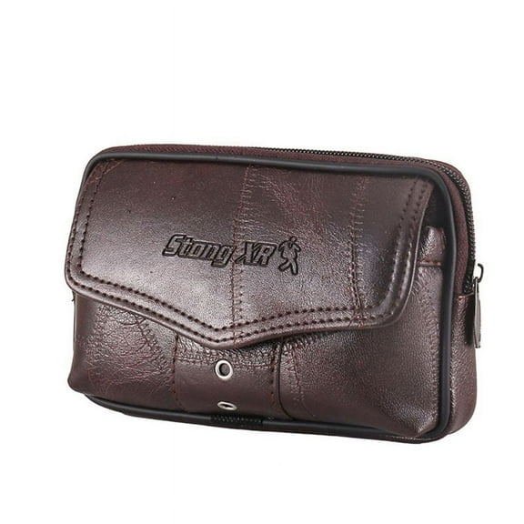 OOKWE Vintage Men Waist Fanny Pack Belt Bag PU Leather Phone Pouch Travel Hip Hanging Purse