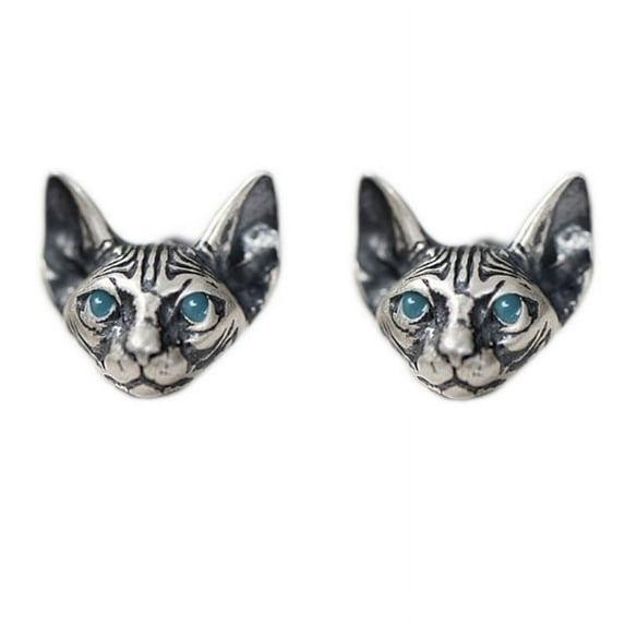 OOKWE Vintage Sphink Cat Studs Earrings Women Ear Studs Ear Piercing Cartilage Jewelry