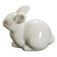 thumbnail image 1 of OOKWE White Rabbit Bunny Figurine Hand Painted Ceramic Miniature Collectible, 1 of 17