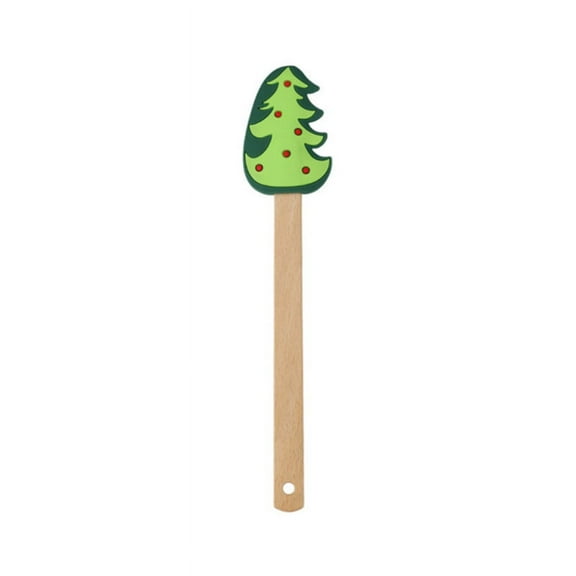 OOKWE Xmas Dish Scraper Cooking Spatulas Snowmen Pancake Spatula Cute Santa Claus Tree Shape Durable Kitchen Baking Tools