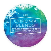 OOLY Chroma Blends 10" Diameter Circular Watercolor Paper Pad - 20 Sheets