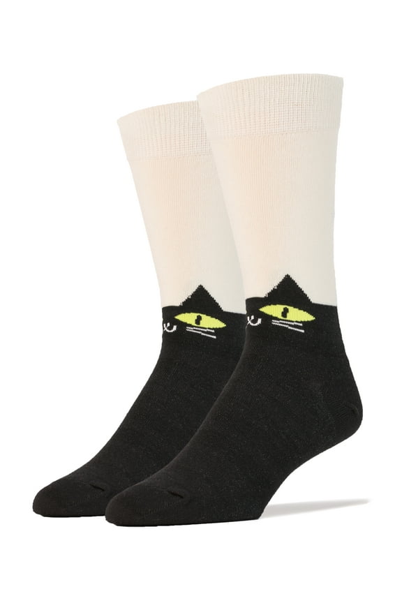 ! Men's Novelty Crew Socks, It's Meow or Never