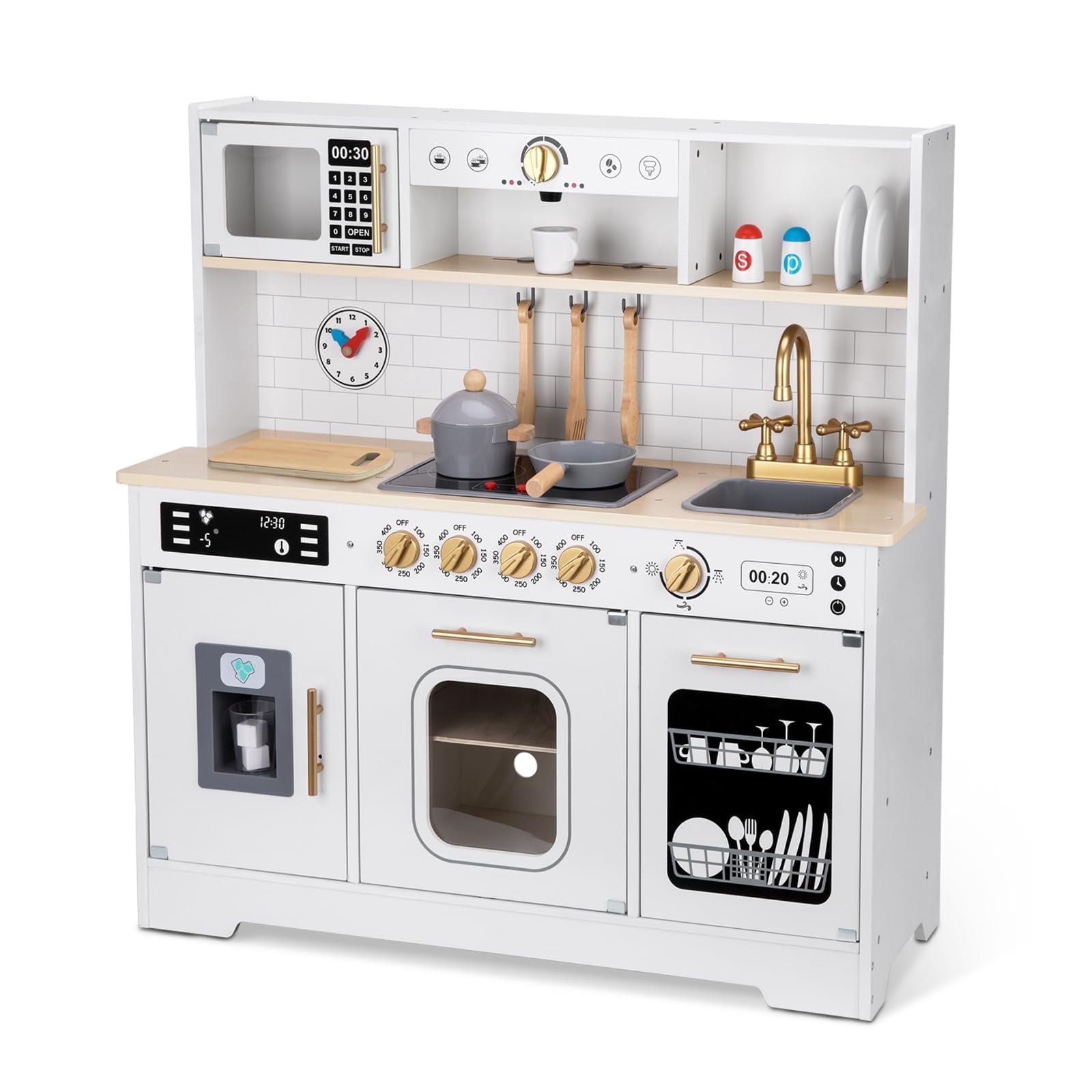 OOOK Kids Play Kitchen Set with Oven, Stove, and Accessories