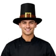 thumbnail image 1 of OOOUM Adult Pilgrim Hat Capotain Style Wide Brim Thanksgiving Ceremonial Headwear Classic Formal Event Accessory,One Size, 1 of 4