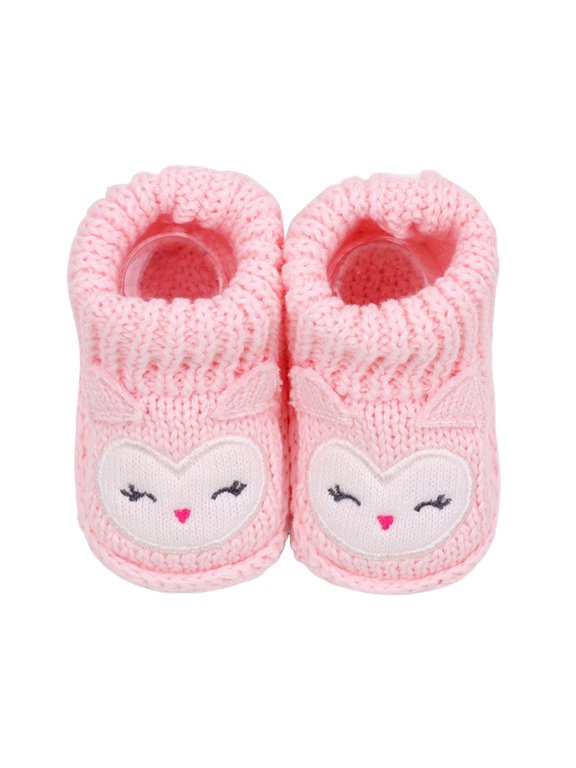 Baby Booties Newborn Bear First Walkers Cozy Knit Soft Sole Infant Shoes,CN:One Size