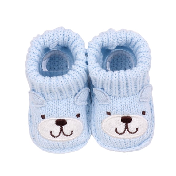 OOOUM Baby Booties Newborn Bear First Walkers Cozy Knit Soft Sole Infant Shoes,CN:One Size