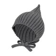 thumbnail image 1 of OOOUM Baby Knit Pointed Hat Earflap Beanie With Chin Strap Soft Ribbed Warm Infant Windproof Cap Cute Toddler Outdoor Fall Winter Hat Grey One Size, 1 of 4