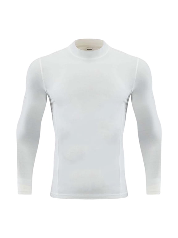 Boys Compression Shirt Neck Stretchy Moisture Wicking Sports Base Layer Running Training Top,5-6 Years