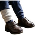 thumbnail image 1 of OOOUM Boys Dress Shoes Classic Soft Sole Slip-On Oxford Loafers School Uniform Casual Shoes,CN:31, 1 of 9