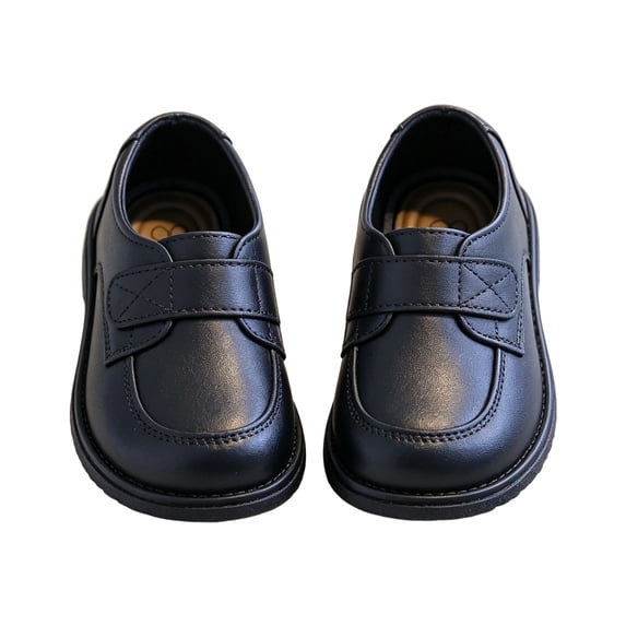 OOOUM Boys Dress Shoes Classic Soft Sole Slip-On Oxford Loafers School Uniform Casual Shoes,CN:33