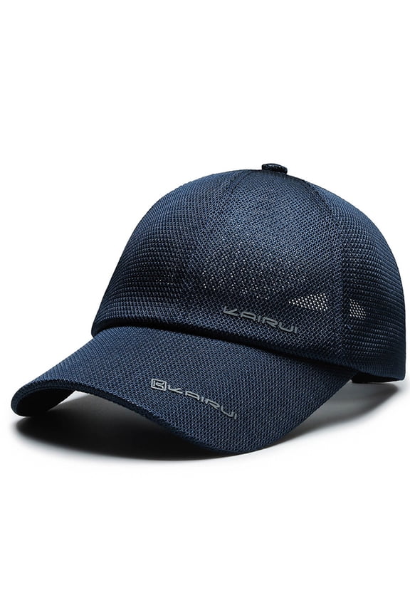 Breathable Mesh Baseball Cap Lightweight Quick Dry Trucker Hat Adjustable Outdoor Sports Sun Hats Blue